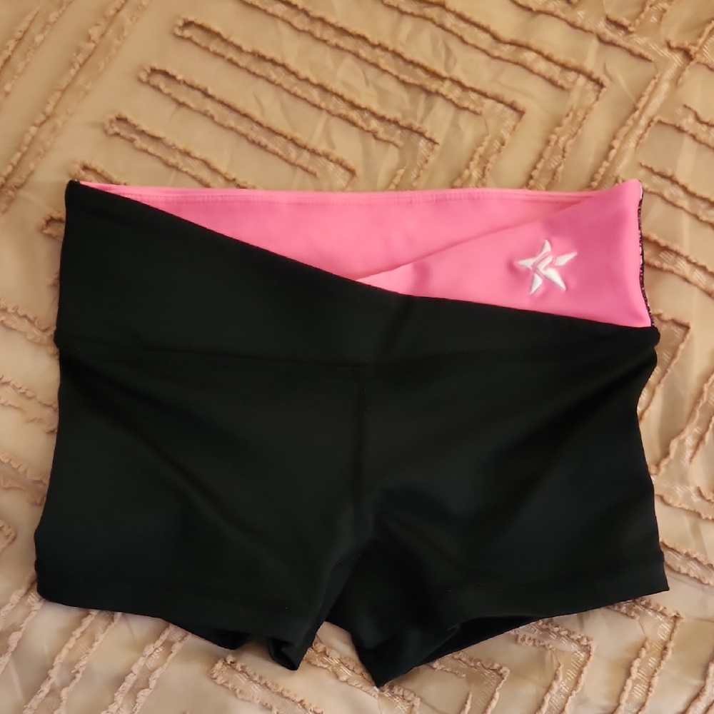 Black and Pink Athletic Compression Shorts